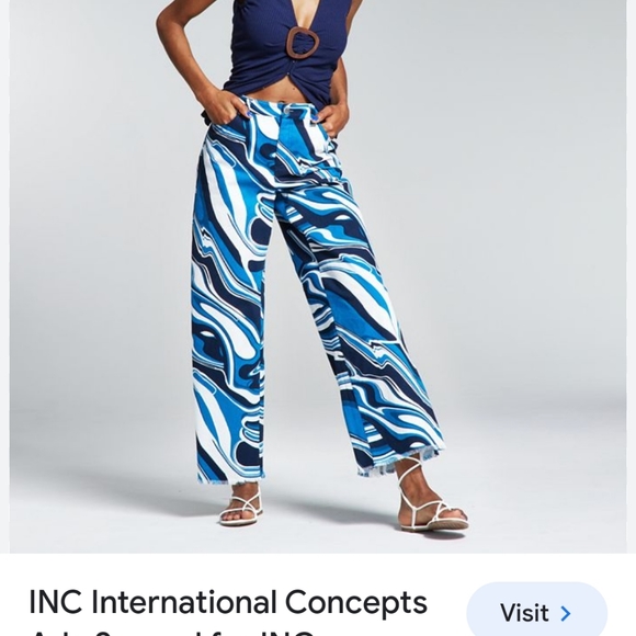 NWOT Ade Samuel for INC wide leg pant.....size 8 - Picture 2 of 4